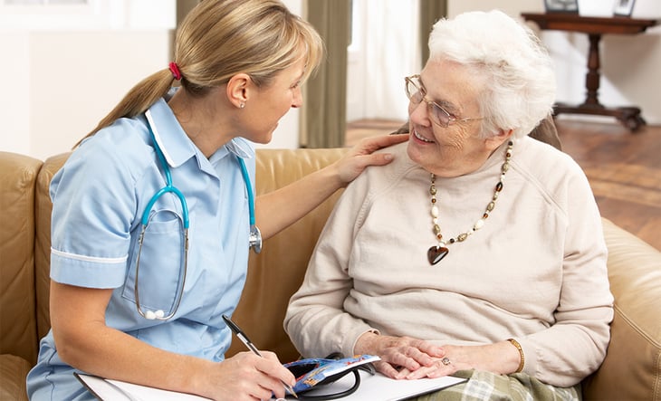 Patient and nurse