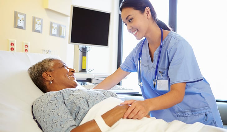 Nurse and patient